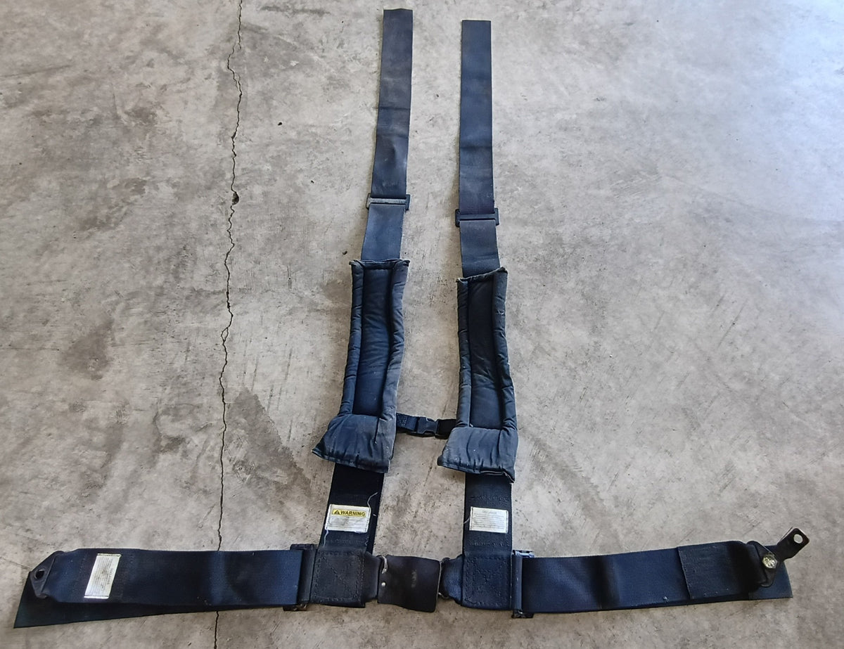 Used DragonFire 3-Inch Padded 4-Point H-Style Harness Pair - Black
