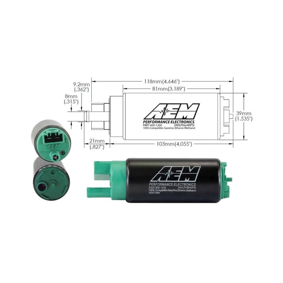 YXZ1000R JTE Billet 39mm Fuel Sending Unit & AEM 340LPH Pump Kit