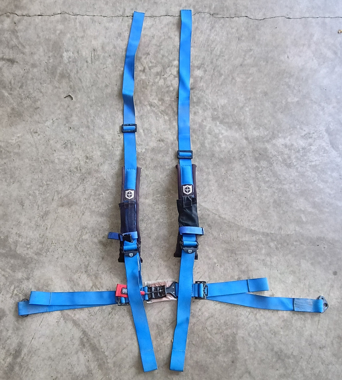Used Pro Armor 2-Inch 4-Point UTV Harness - Blue, Broken Clip